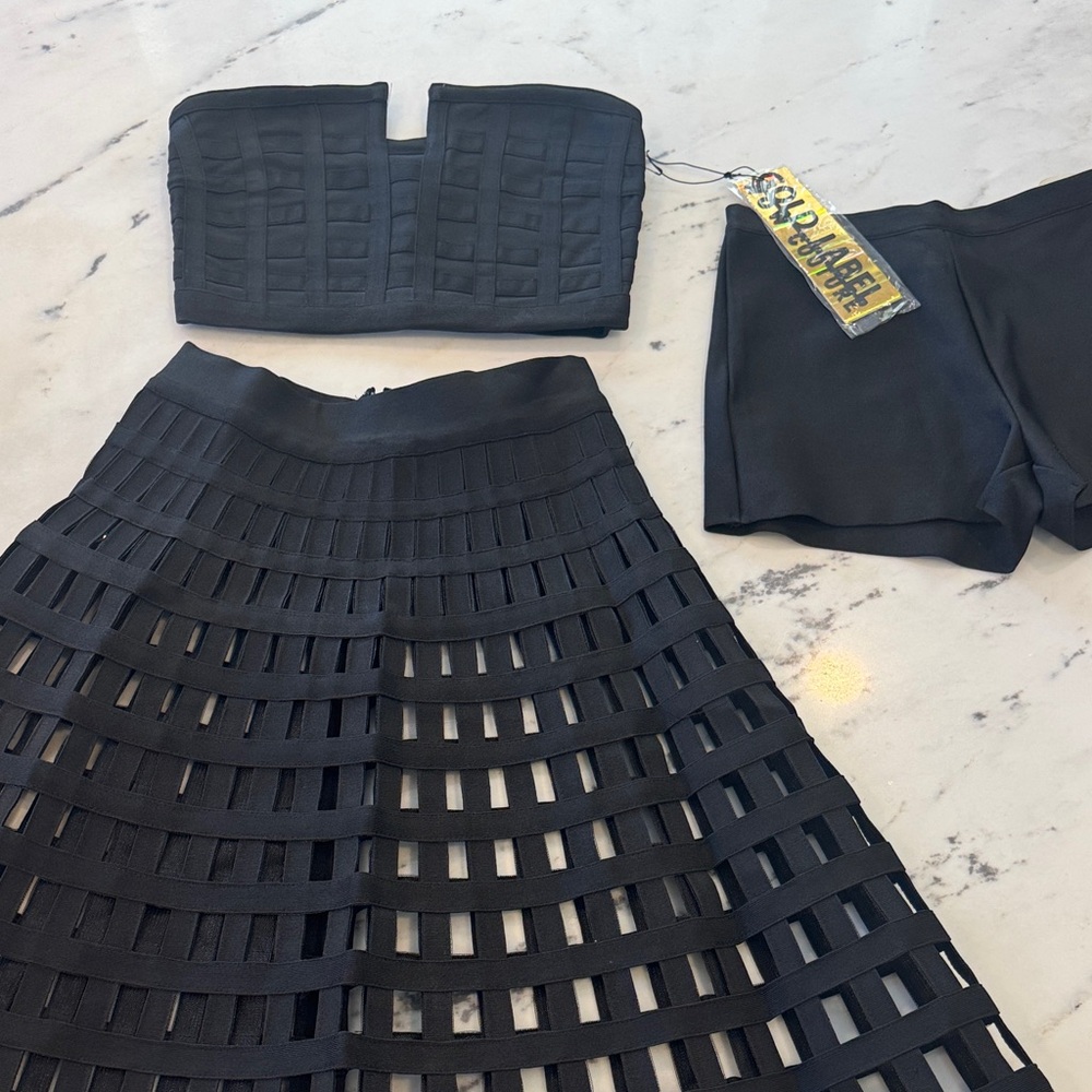 WOW Couture Black Label Black Skirt 3 Piece Set